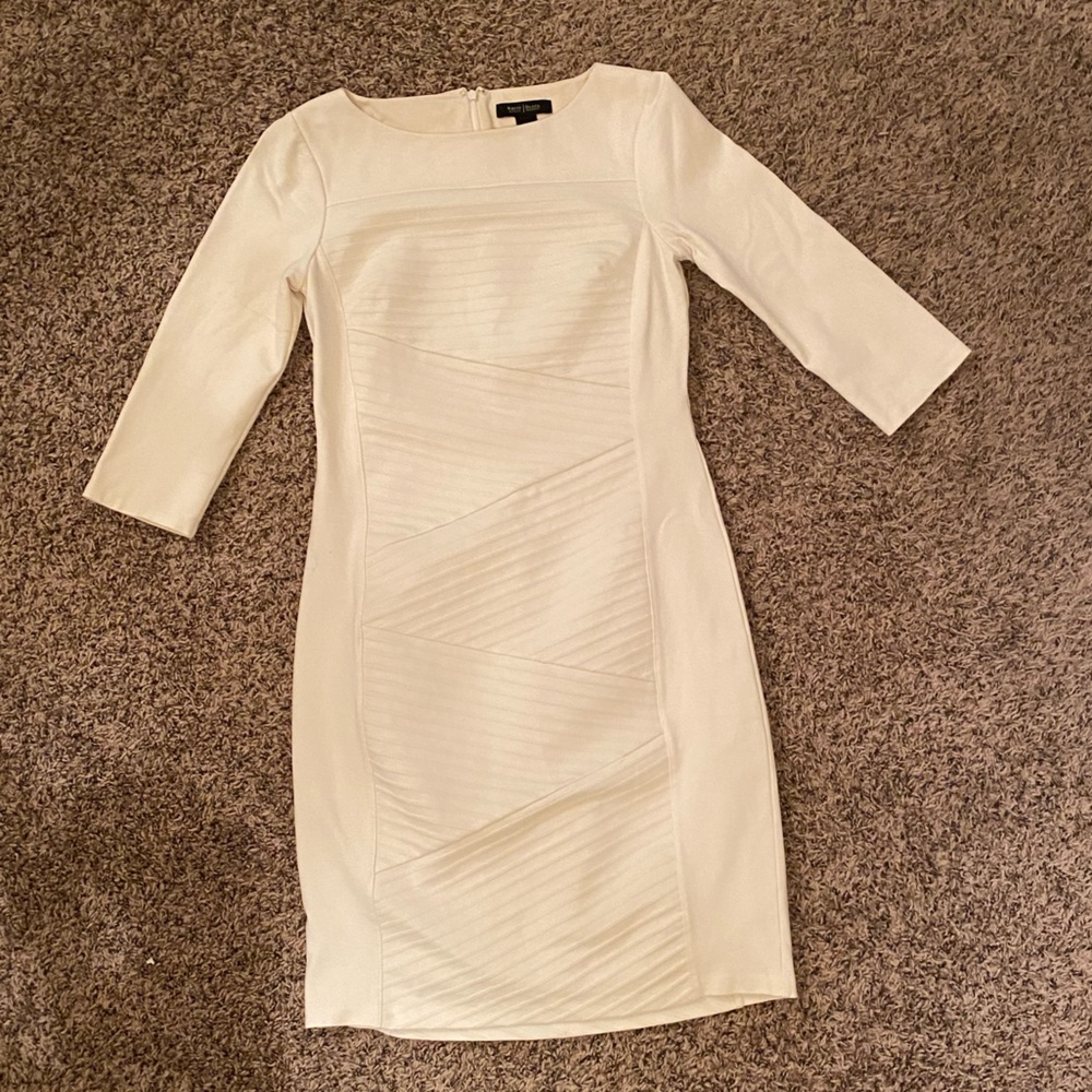 White House Black Market off-white dress
